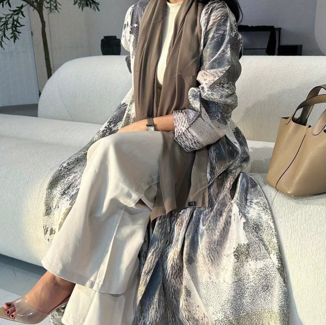 Eid Women Abaya Leopard Print  - Jalabiya Women Arabic 리뷰 및 가격