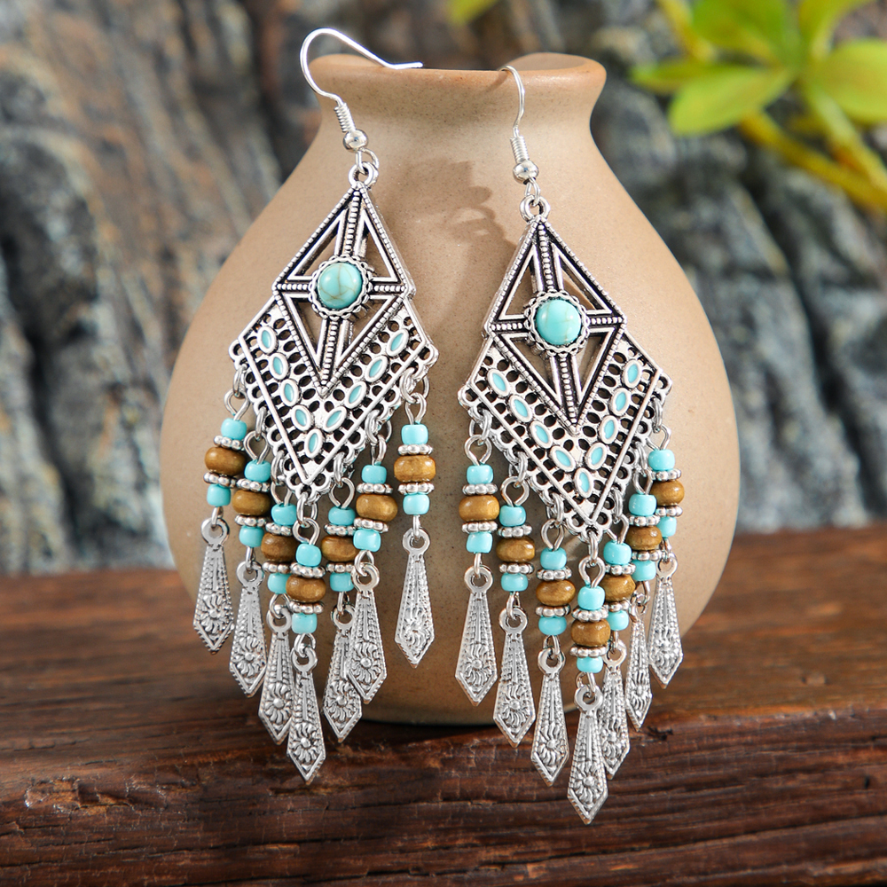 Ethnic Style Dangle Earrings F - Ethnic Wear In Fashion 리뷰 및 가격