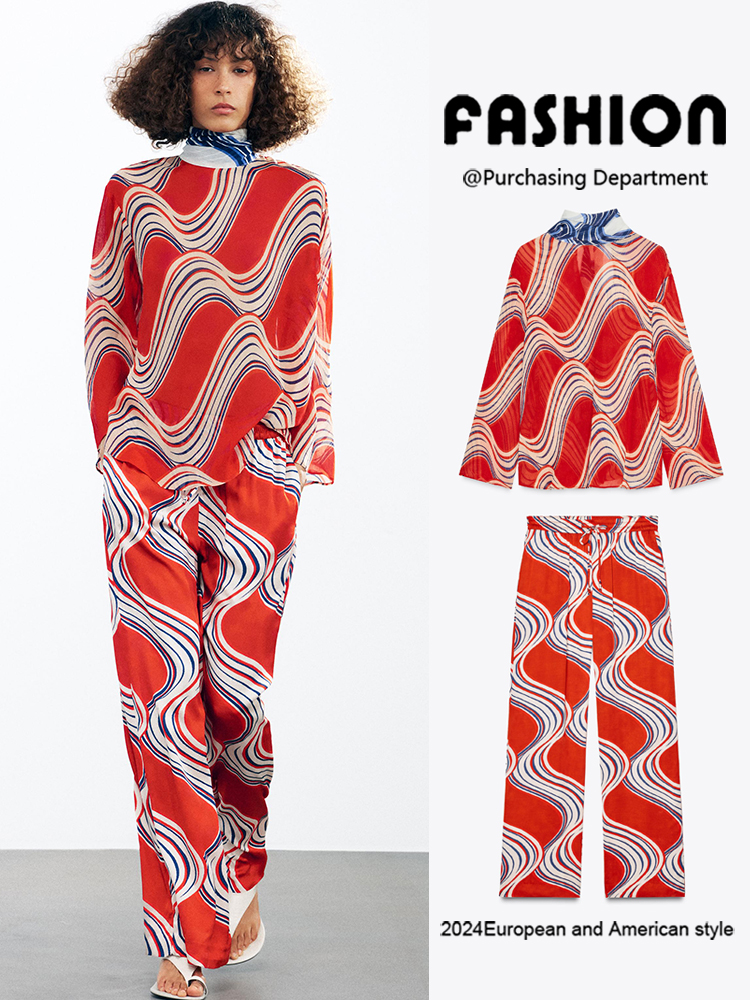 New Autumn Print Shirt Women's - Ethnic Fusion Fashion 리뷰 및 가격